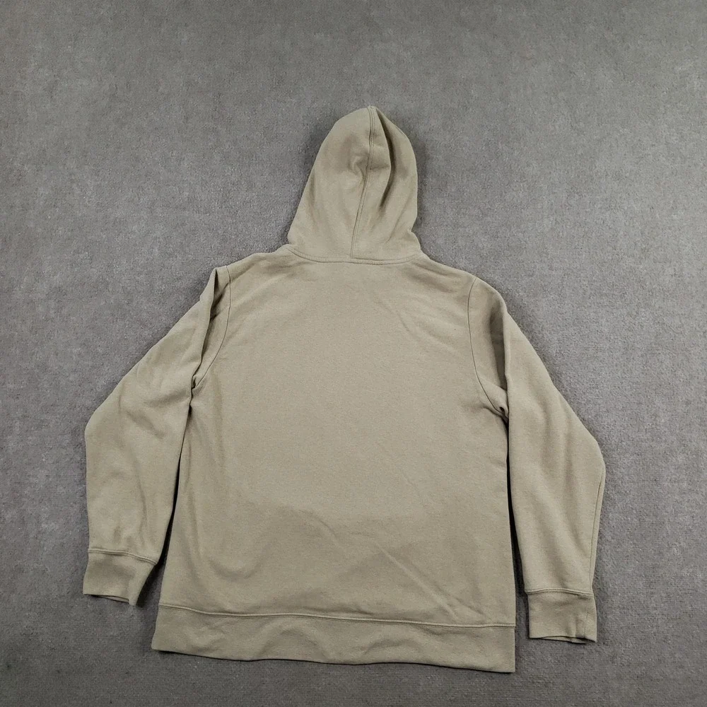 The North Face Hoodie Mens XL Beige Pullover Hooded Fleece Graphic Logo
